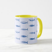 Sardinen-Muster Tasse (VorderseiteRechts)