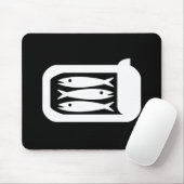 Sardinen-Piktogramm-Mauspad Mousepad (Mit Mouse)