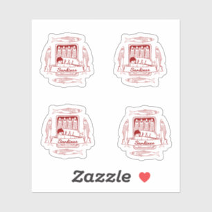 Sardinen Pop Art Aufkleber