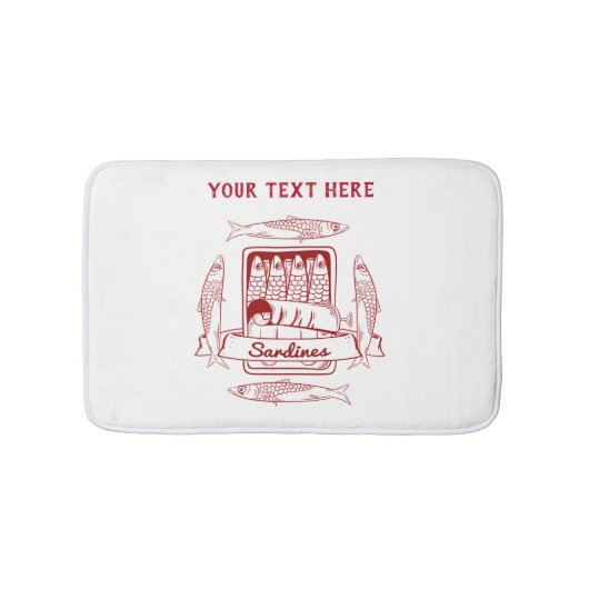 Sardinen Pop Art Badematte (Vorderseite)