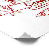 Sardinen Pop Art Poster (Ecke)