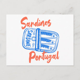 Sardinen Portugal Foodie Reise Kunst Druck Postkarte