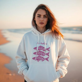 Sardinen-rosa Hawaiisch Hoodie