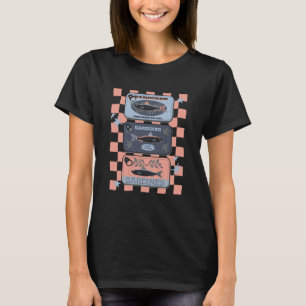 Sardinen Trio-Dosen Schachbrettmuster Vintage-Ästh T-Shirt