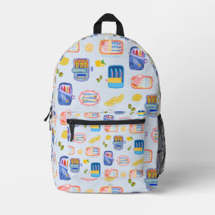Sardinen und Zitronen Bedruckter Rucksack