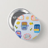 Sardinen und Zitronen Button (Vorne & Hinten)