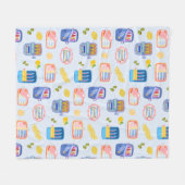 Sardinen und Zitronen Fleecedecke (Vorderseite (Horizontal))