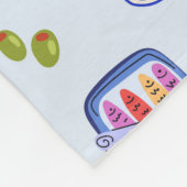 Sardinen und Zitronen Fleecedecke (Ecke)