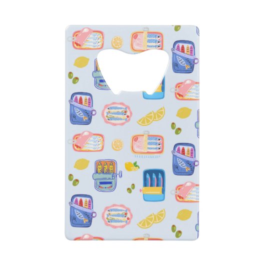 Sardinen und Zitronen Geldbeutel Flaschenöffner (Vorderseite)