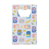 Sardinen und Zitronen Geldbeutel Flaschenöffner (Rückseite)