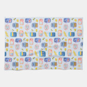 Sardinen und Zitronen Geschirrtuch (Horizontal)