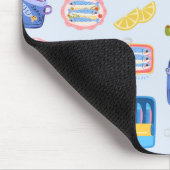 Sardinen und Zitronen Mousepad (Ecke)