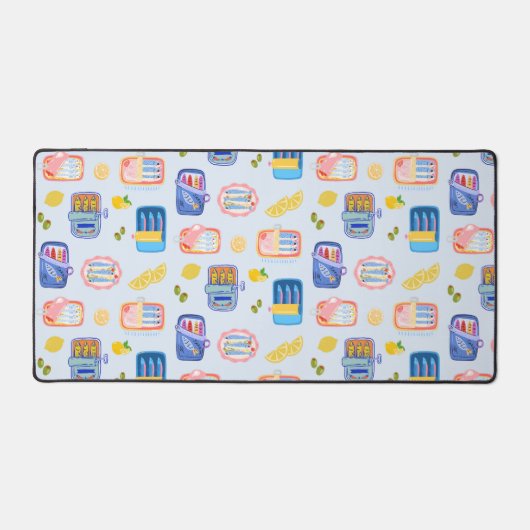 Sardinen und Zitronen Schreibtischunterlage (Vorderseite)