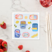 Sardinen und Zitronen Serviette (Beispiel)