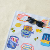 Sardinen und Zitronen Strandtuch (Beispiel)