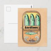 Sardinenbüchse Postkarte (Vorne/Hinten)
