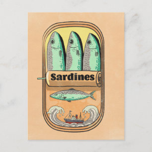 Sardinenbüchse Postkarte