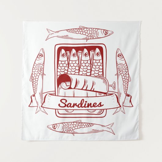 Sardinengehalt Wandteppich (Vorderseite)