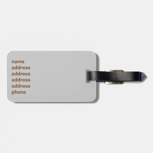 Sardinenkonserven Gepäckanhänger (Rückseite horizontal)