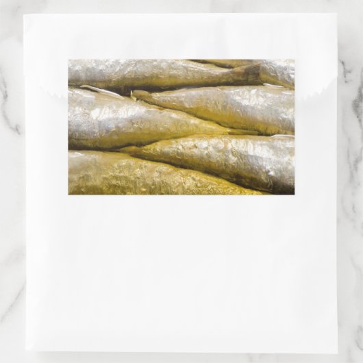 Sardinenkonserven Rechteckiger Aufkleber (Tasche)