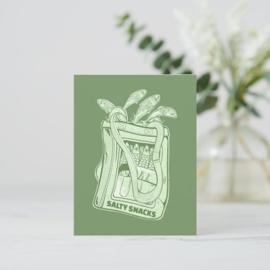 Sardinenmilch Postkarte (Stehend Vorderseite)