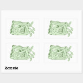 Sardinenmilch Rechteckiger Aufkleber (Blatt)