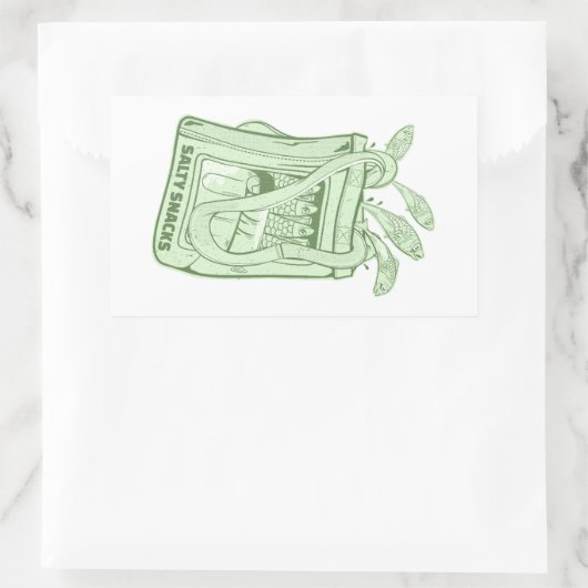 Sardinenmilch Rechteckiger Aufkleber (Tasche)