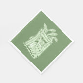 Sardinenmilch Serviette (Ecke)