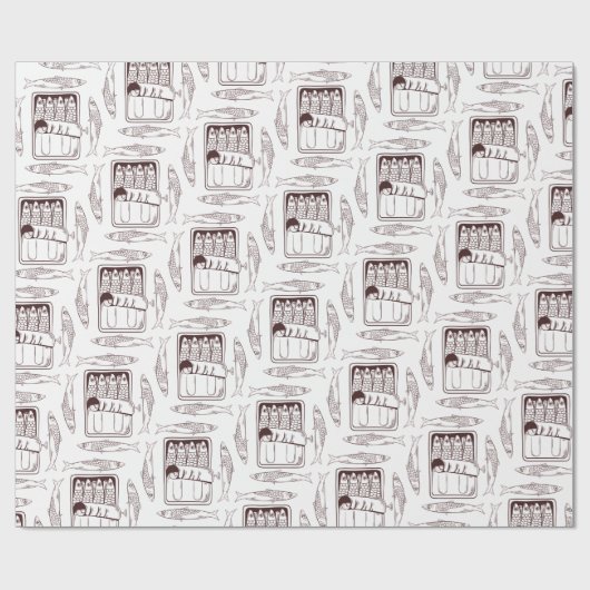 Sardinenmuster Geschenkpapier (Flach)