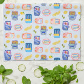 Sardines and Lemons Geschirrtuch (Gefaltet)