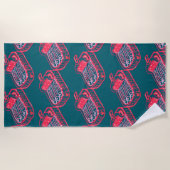 Sardines Doodles Strandtuch (Vorderseite)
