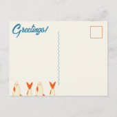 Sardines Greetings Custom Portugal Tinned Fish Postkarte (Rückseite)