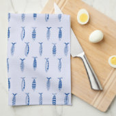 Sardines Pattern Geschirrtuch (Viertel Falte)