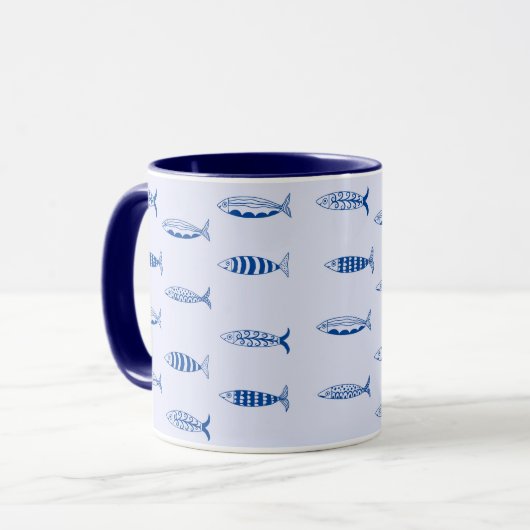 Sardines Pattern Tasse (Vorderseite Links)