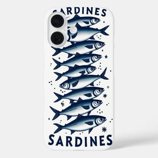 Sardines Phone Case für iPhone 16 (Rückseite)