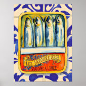 Sardines Print Sardine Tin Vintage Poster Retro  (Vorne)
