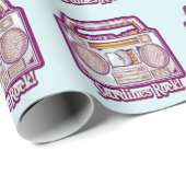 Sardines Rock Funny 80's Stereo Geschenkpapier (Rolleneckpunkt)