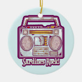 Sardines Rock Funny 80's Stereo Keramik Ornament (Vorne)