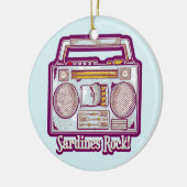 Sardines Rock Funny 80's Stereo Keramik Ornament (Links)