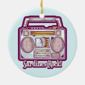 Sardines Rock Funny 80's Stereo Keramik Ornament (Hinten)