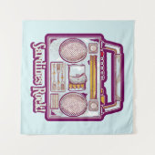 Sardines Rock Funny 80's Stereo Wandteppich (Vorderseite (Horizontal))