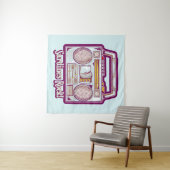 Sardines Rock Funny 80's Stereo Wandteppich (Beispiel (Horizontal))