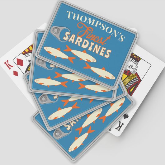Sardines Tinned Fish Personalized Poker Playing Spielkarten