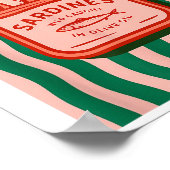 Sardines Tinned Fish Retro Graphic Summer For Men Poster (Ecke)