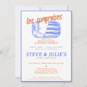 Sardines Tinned Fish Twins Multiples Baby Dusche Einladung (Vorderseite)