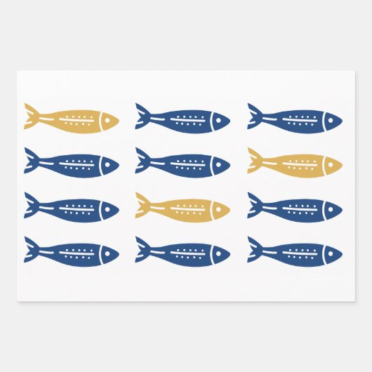 Sardines Wrapping Paper Geschenkpapier Set (Vorderseite)