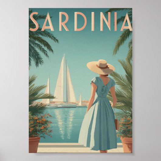 Sardinia 50s vintage poster (Vorne)