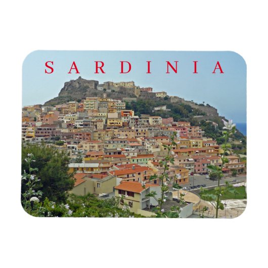 Sardinia Castelsardo View Kühlschrankmagnet Magnet (Horizontal)