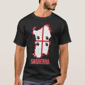 Sardinia Island Flag Italien Souvenir T-Shirt (Vorderseite)