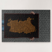 Sardinia Typografy Map - Challenging Jigsaw Puzzl Puzzle (Horizontal)